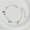 The colorful heart-shaped gold bracelet is adjustable and versatile for giving as a gift details Picture